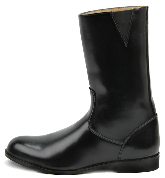 Men's mid calf outlet black leather boots